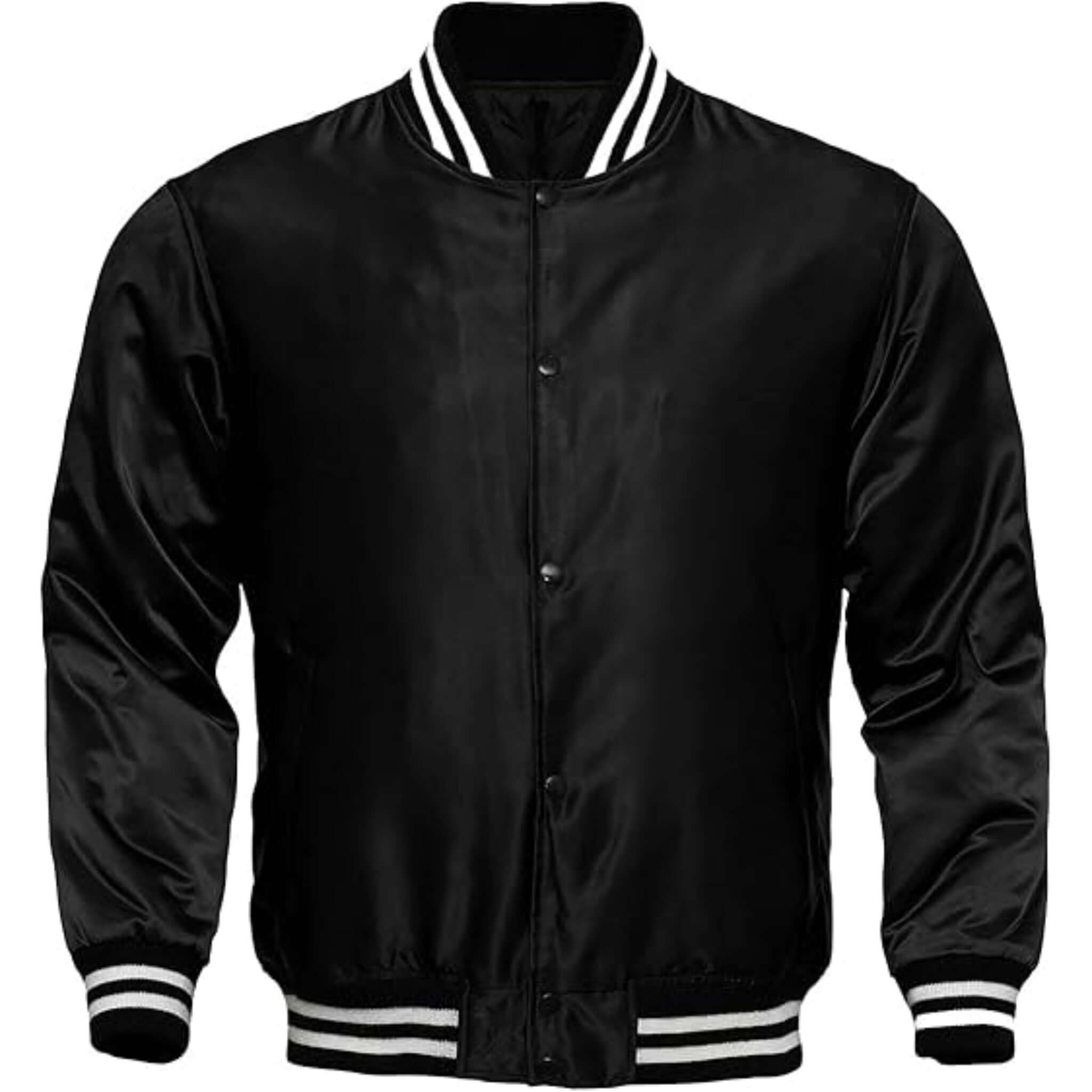 Men's satin retro letterman jacket Bomber Style