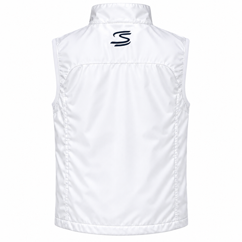 Ayrton Senna F1 Stripe Windbreaker White Vest Back