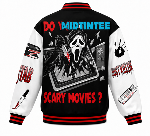 Scream Ghostface Horror Movie Varsity Letterman Jacket