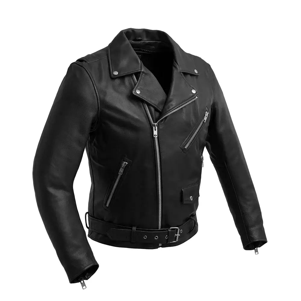 Classic Motorcycle Leather Jacket Style Rugged Comfort