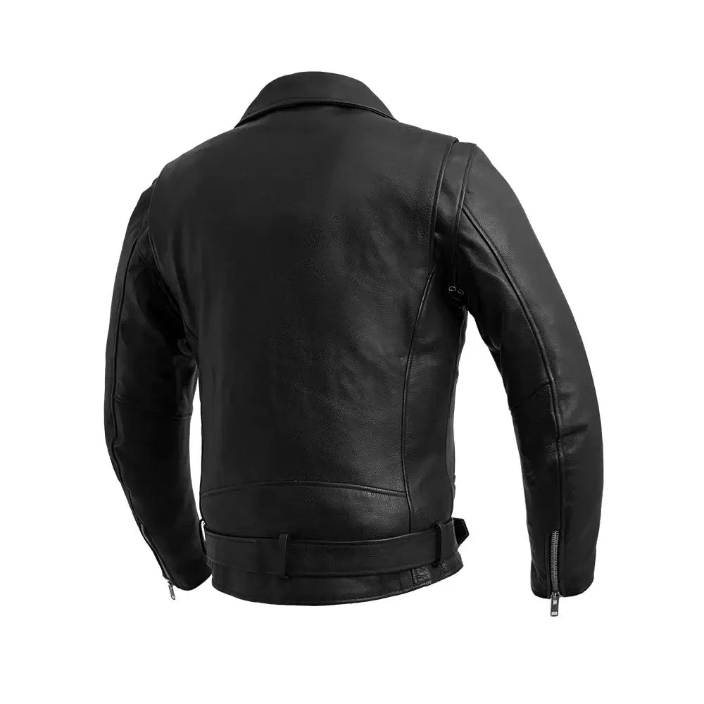 Classic Motorcycle Leather Jacket Style Rugged Comfort