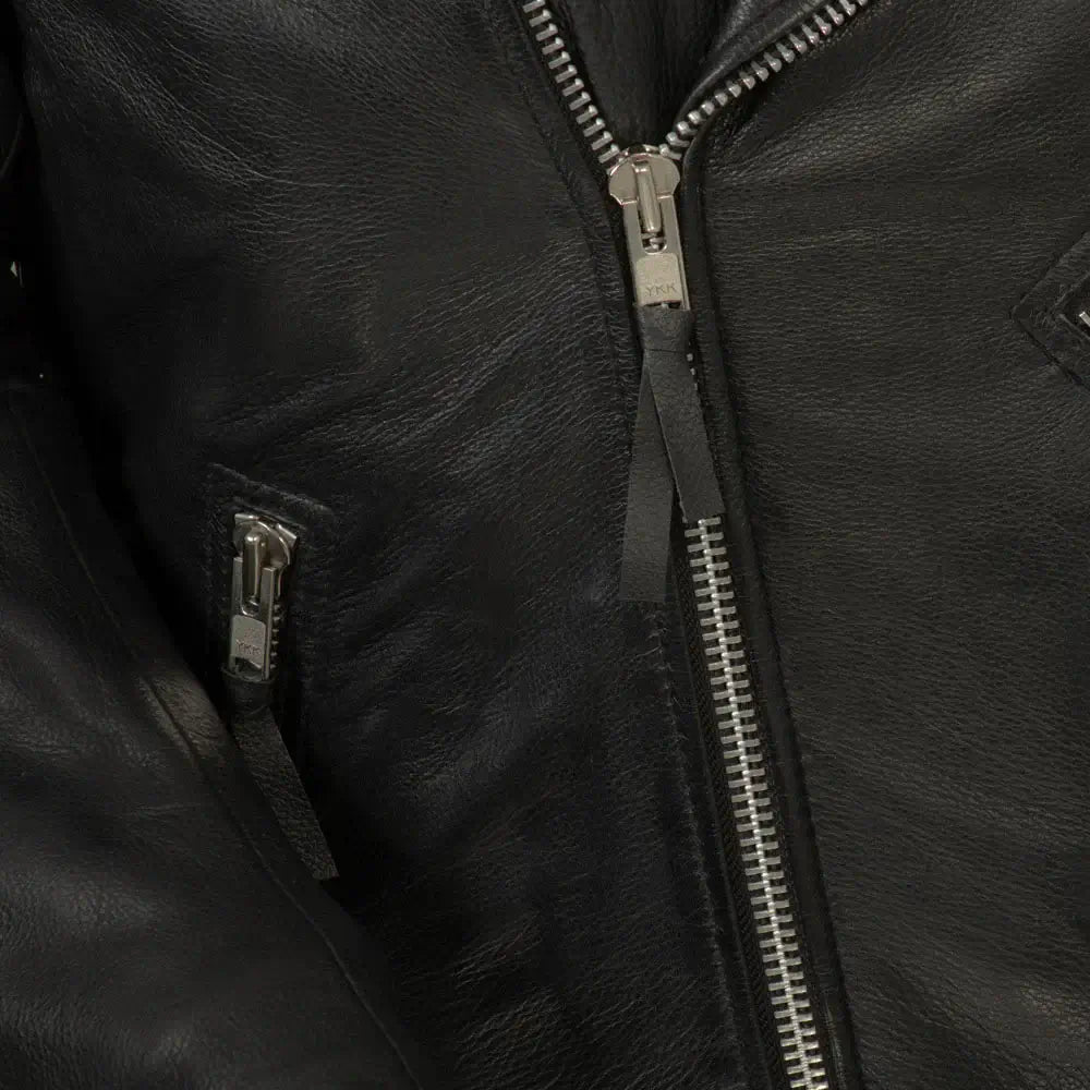 Classic Motorcycle Leather Jacket Style Rugged Comfort