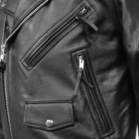 Galactic Men Classic Motorcycle Leather Jacket Premium Gear