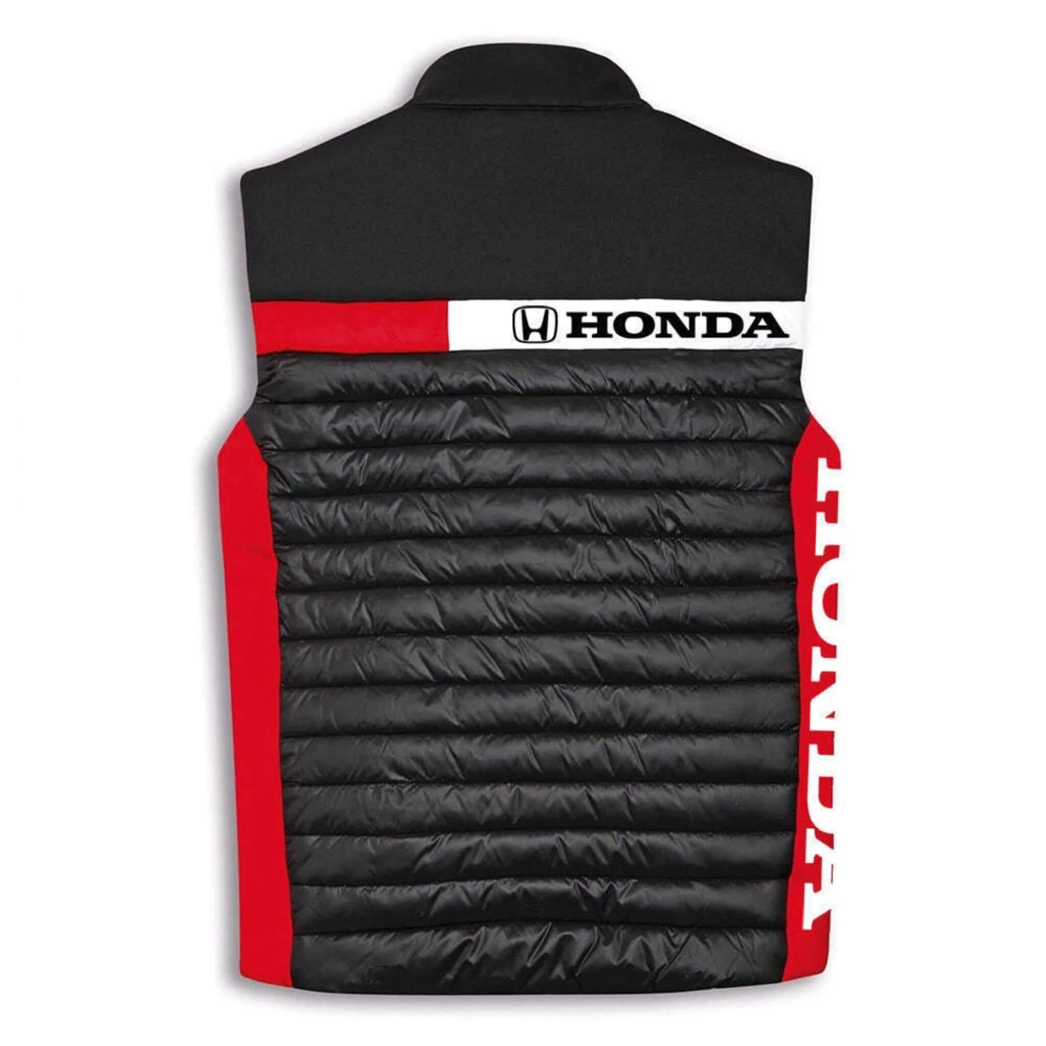 Honda Sporty Puffer Vest Lightweight Black & Red Jacket