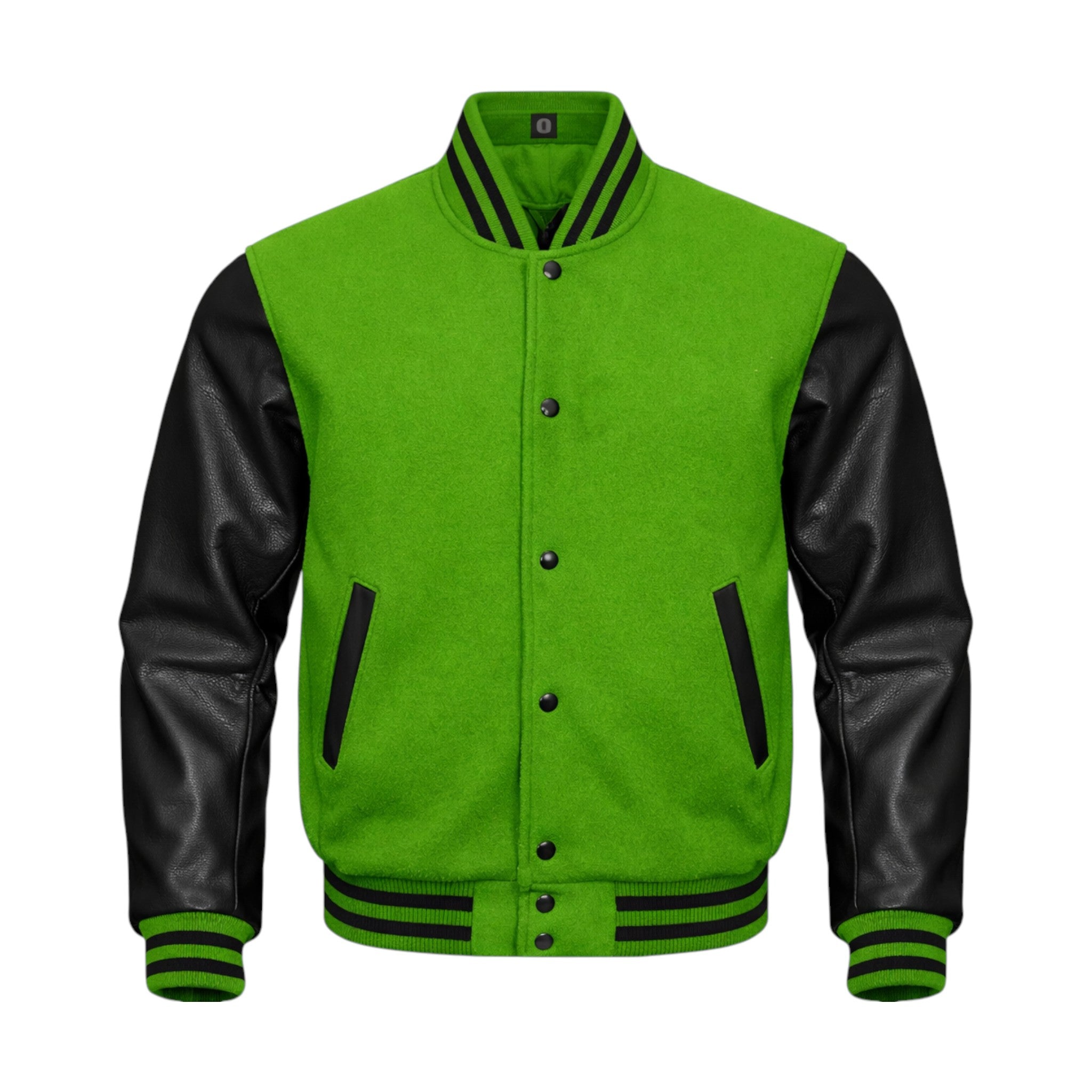 Kelly Green and Black Varsity Jacket 