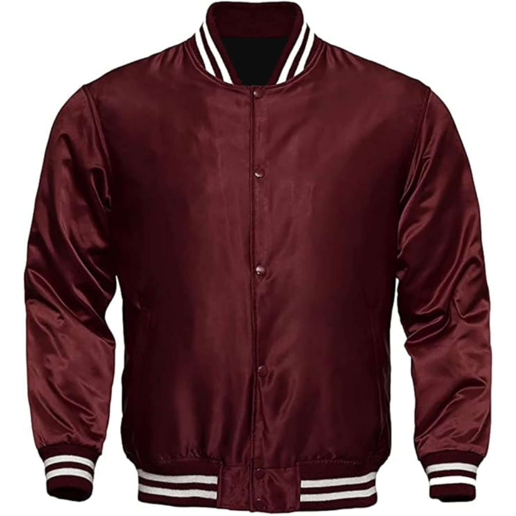 Men's satin retro letterman jacket Bomber Style