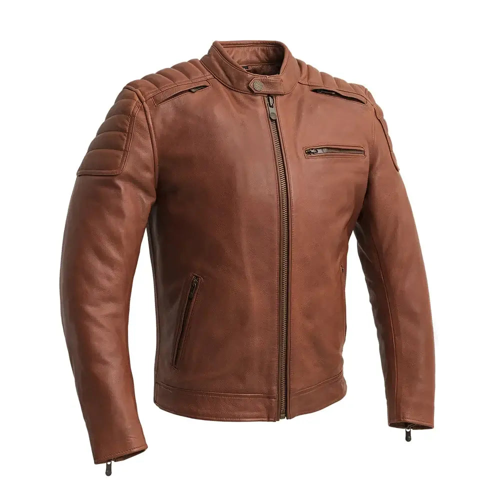 Maverick Spirit Premium Men Leather Moto Jacket Bold Style