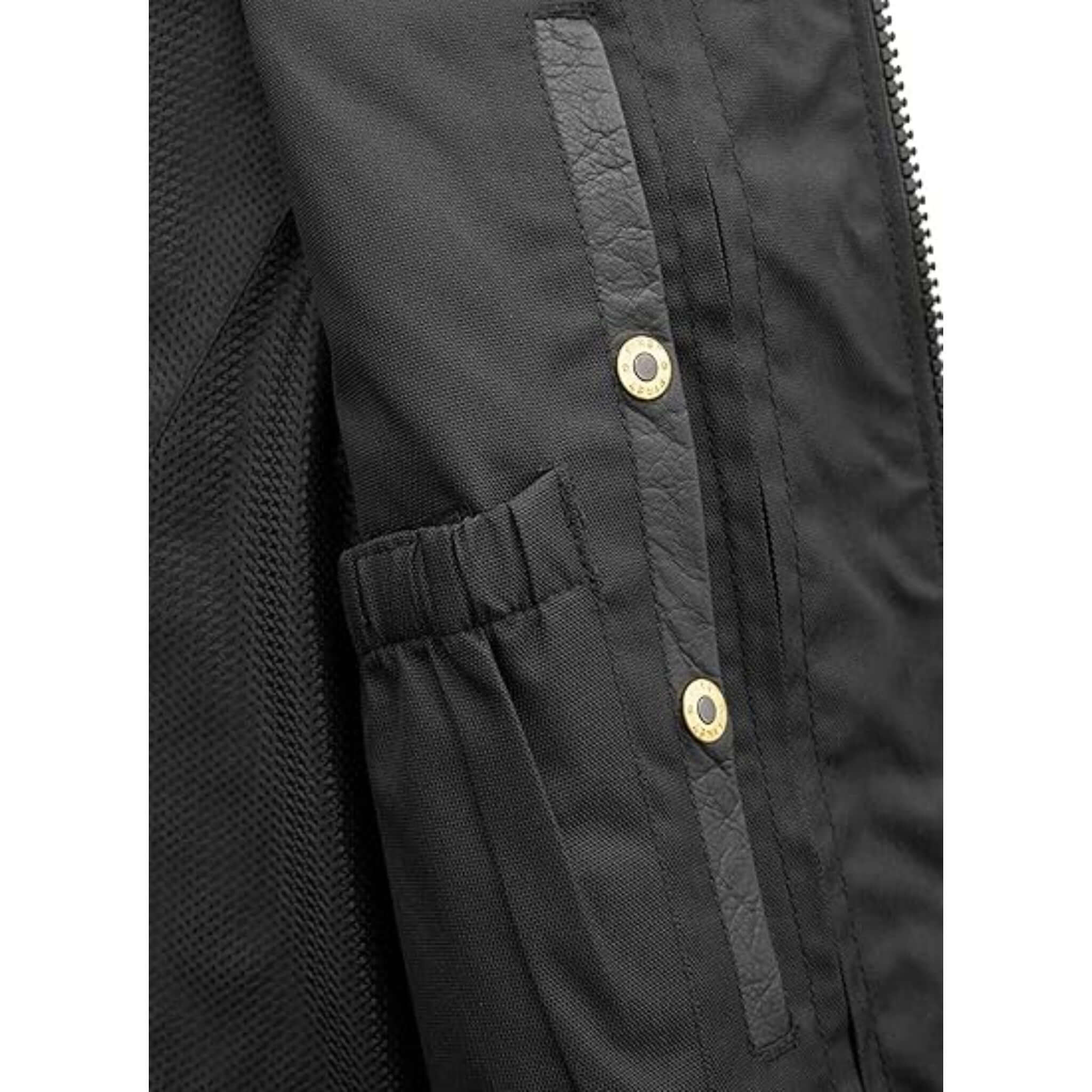 Premium Men Club Black Leather Vest with Zipper
