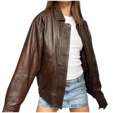 Retro Brown Leather Jacket – Fit To Lead Traders