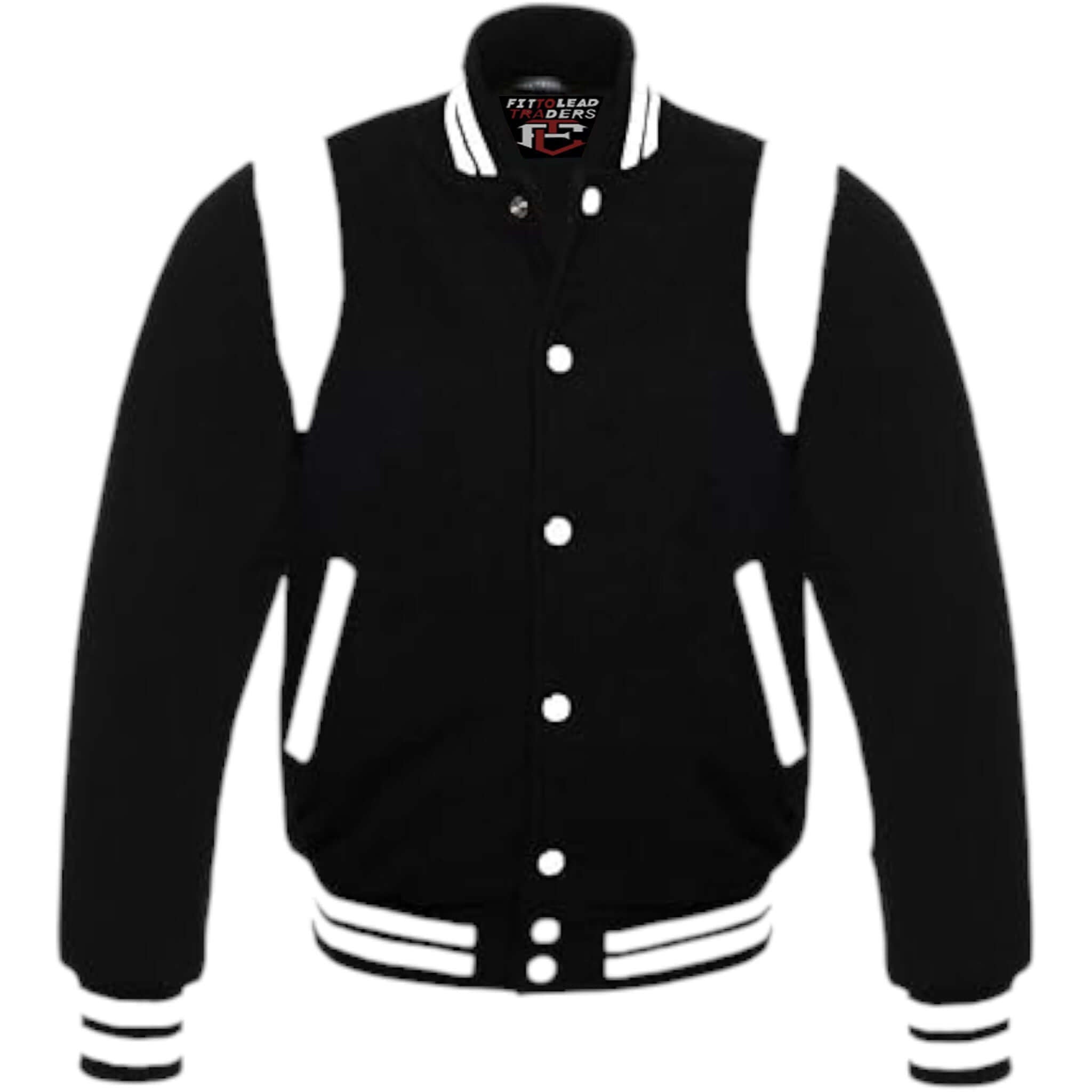Retro Baseball Jacket Wool Body & Leather Shoulder Inserts