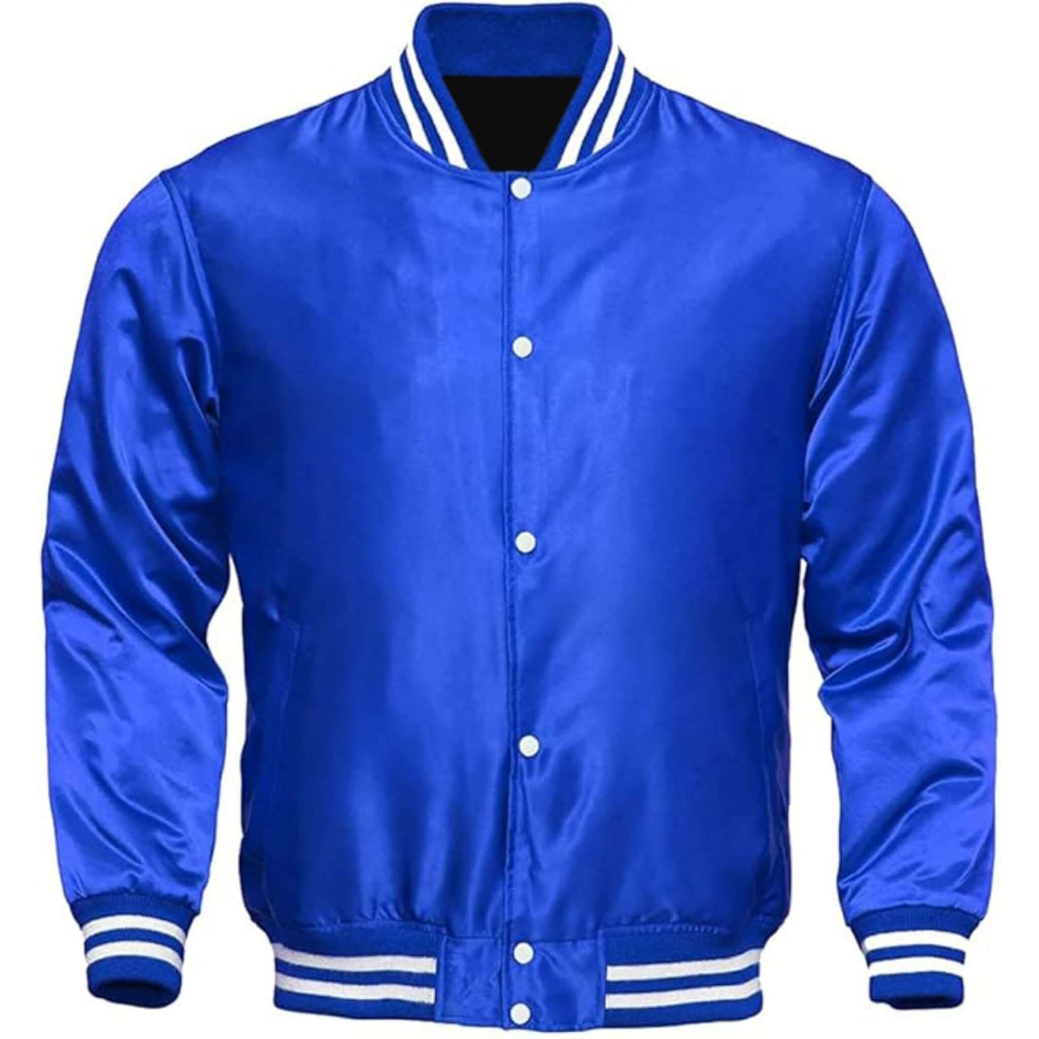 Men's satin retro letterman jacket Bomber Style