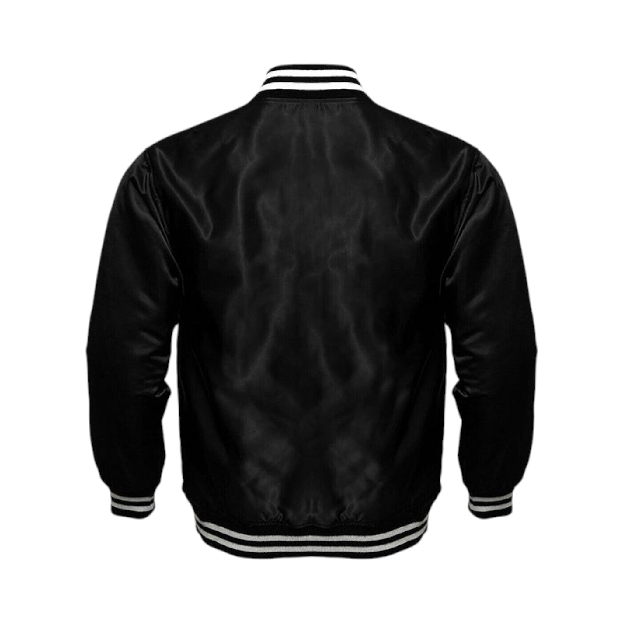 San Francisco Starter Black Satin Varsity Full-Snap Jacket