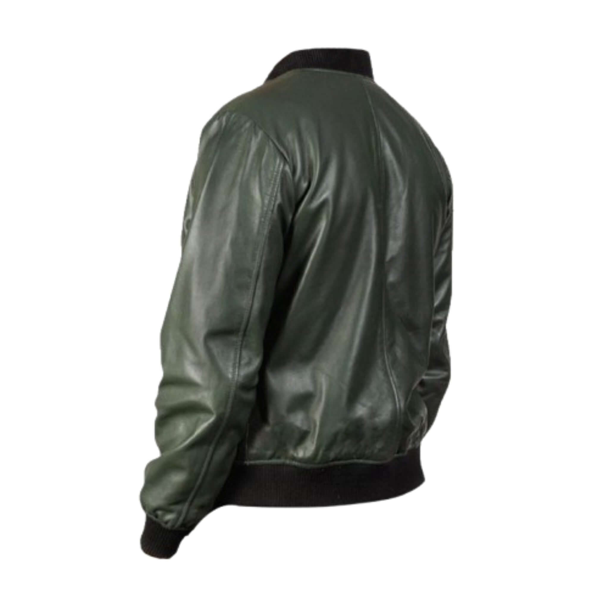Shane Green Leather Bomber Jacket Modern Men Outerwear