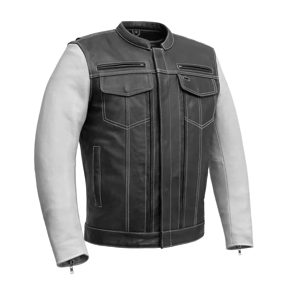 The Outrider Café Racer Tactical Leather Jacket