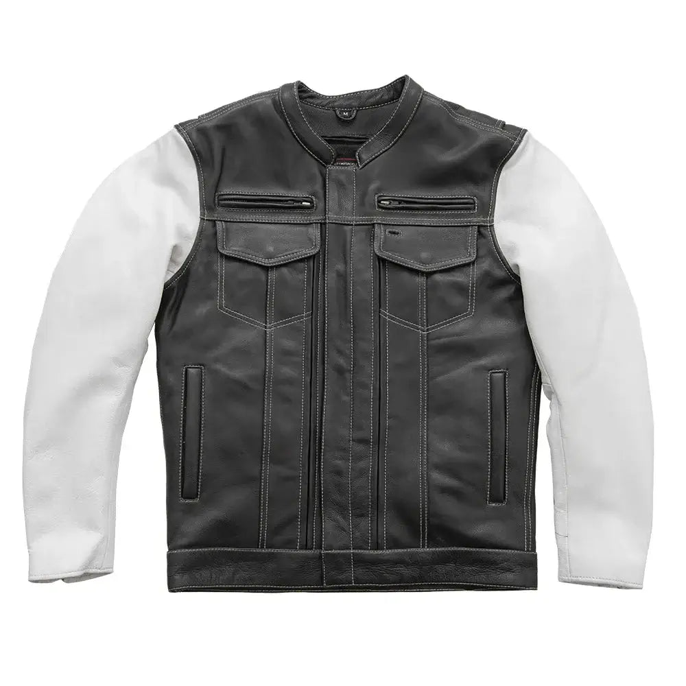 The Outrider Café Racer Tactical Leather Jacket