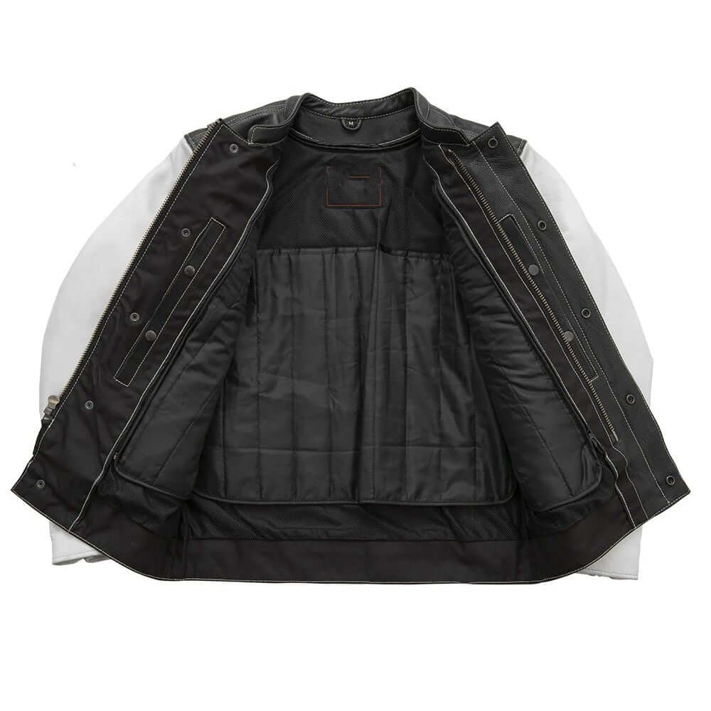 The Outrider Café Racer Tactical Leather Jacket