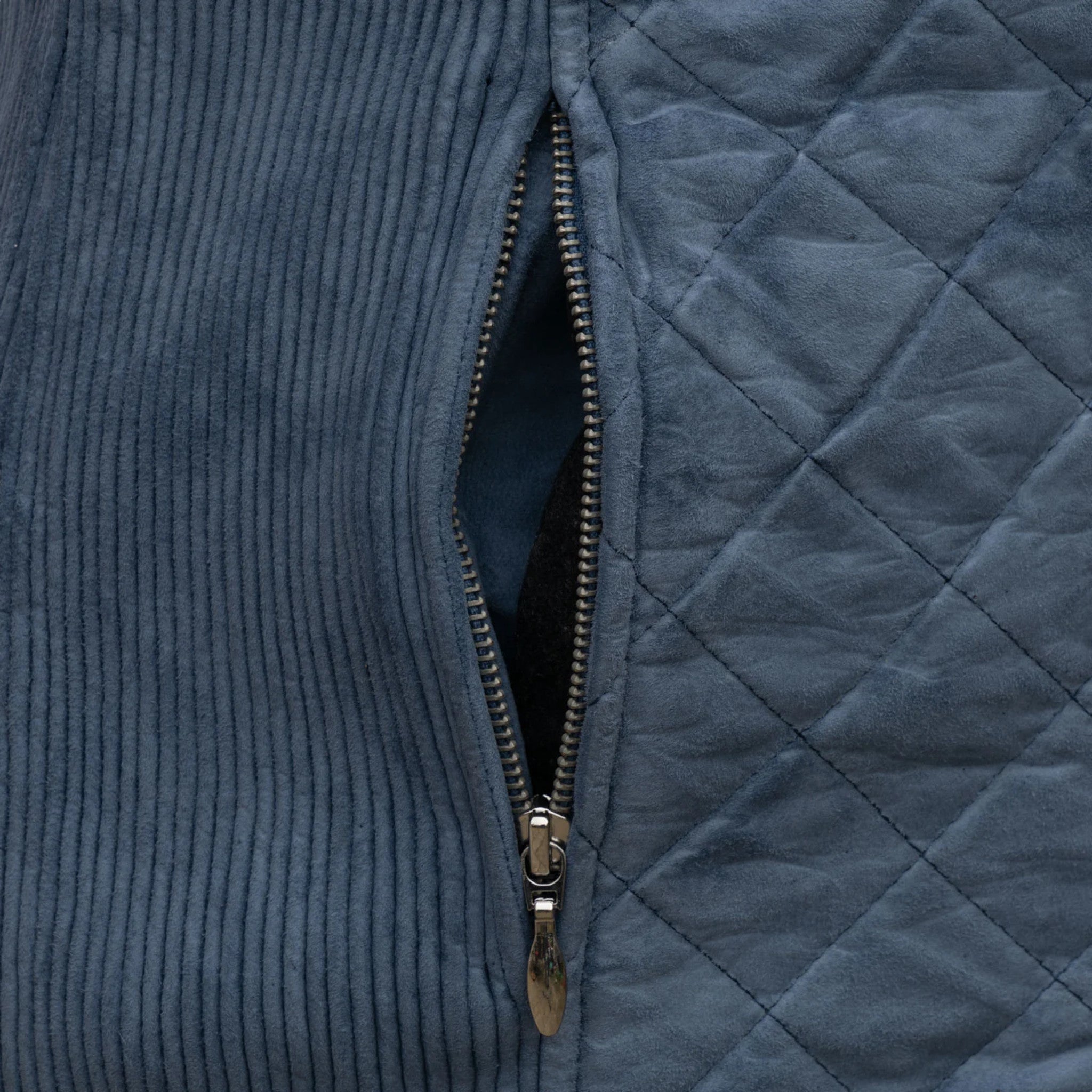Women Blue Zip-Up Vest for Casual and Outdoor Wear