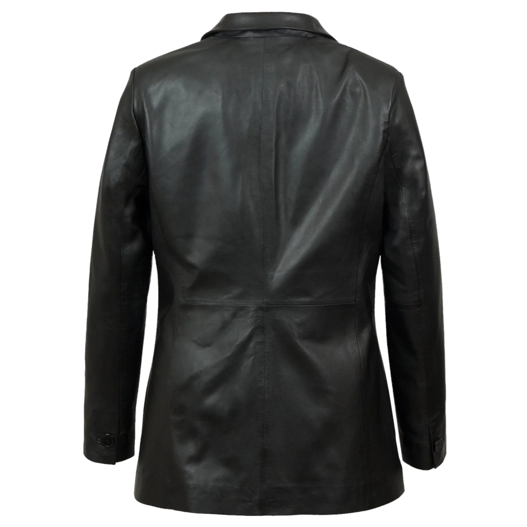 Women Black Leather Blazer Sleek & Stylish Outerwear