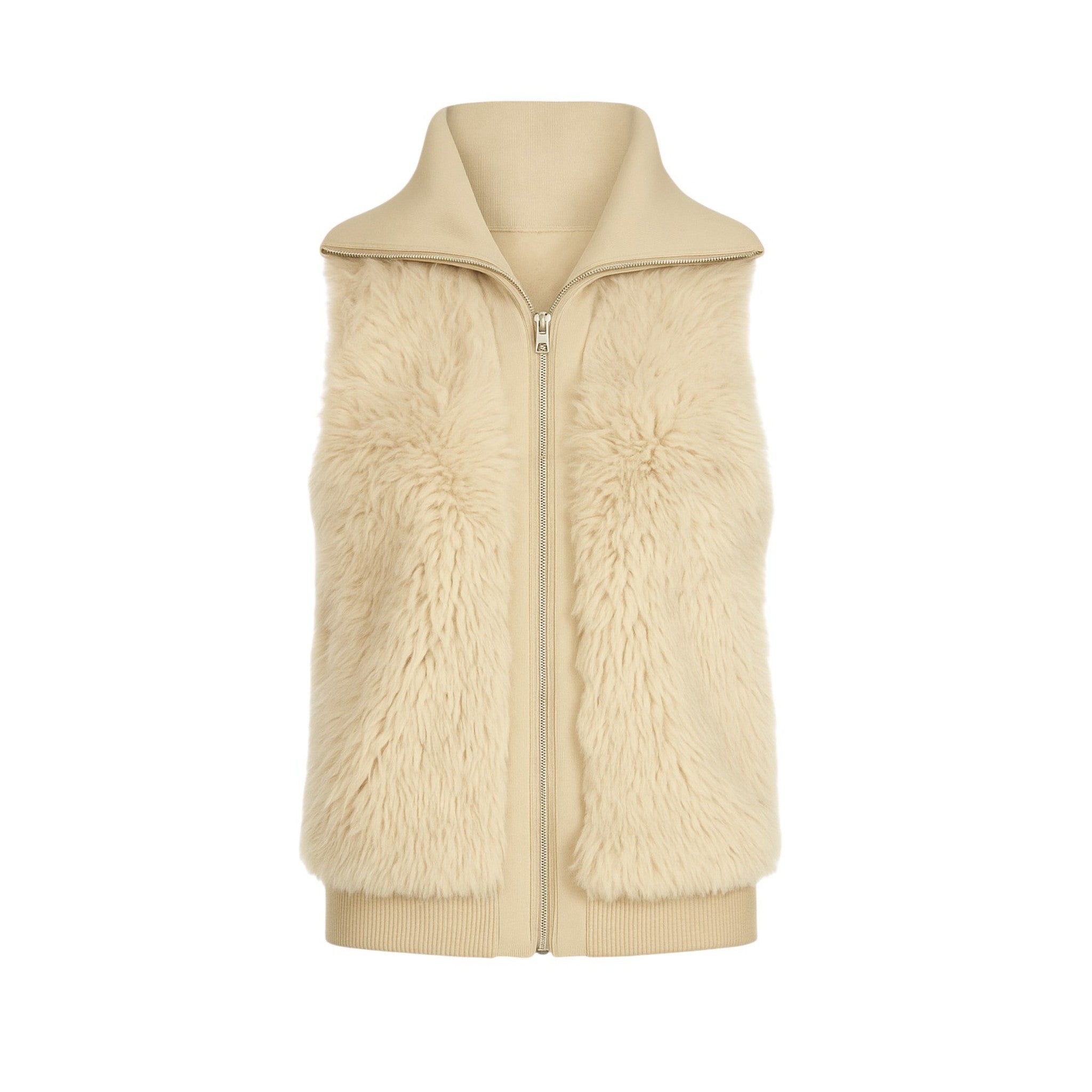 Women Faux Fur Zip-Up Vest Stylish & Cozy Outerwear