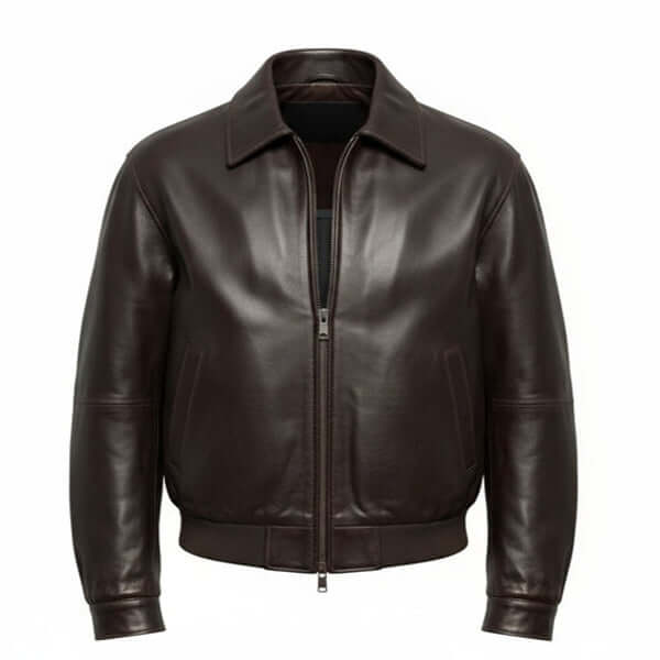 High-Quality 90s Brown Leather Bomber - Women's