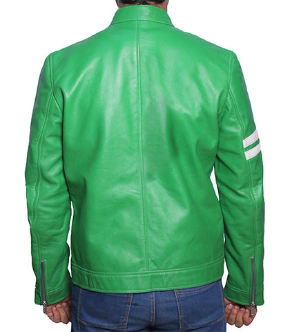 Ben 10 Alien Force Green Leather Cosplay Bomber Jacket